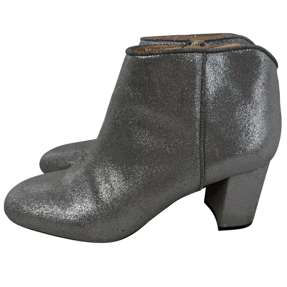 White House Black Market Harper Booties Womens 9.5M Silver Glitter